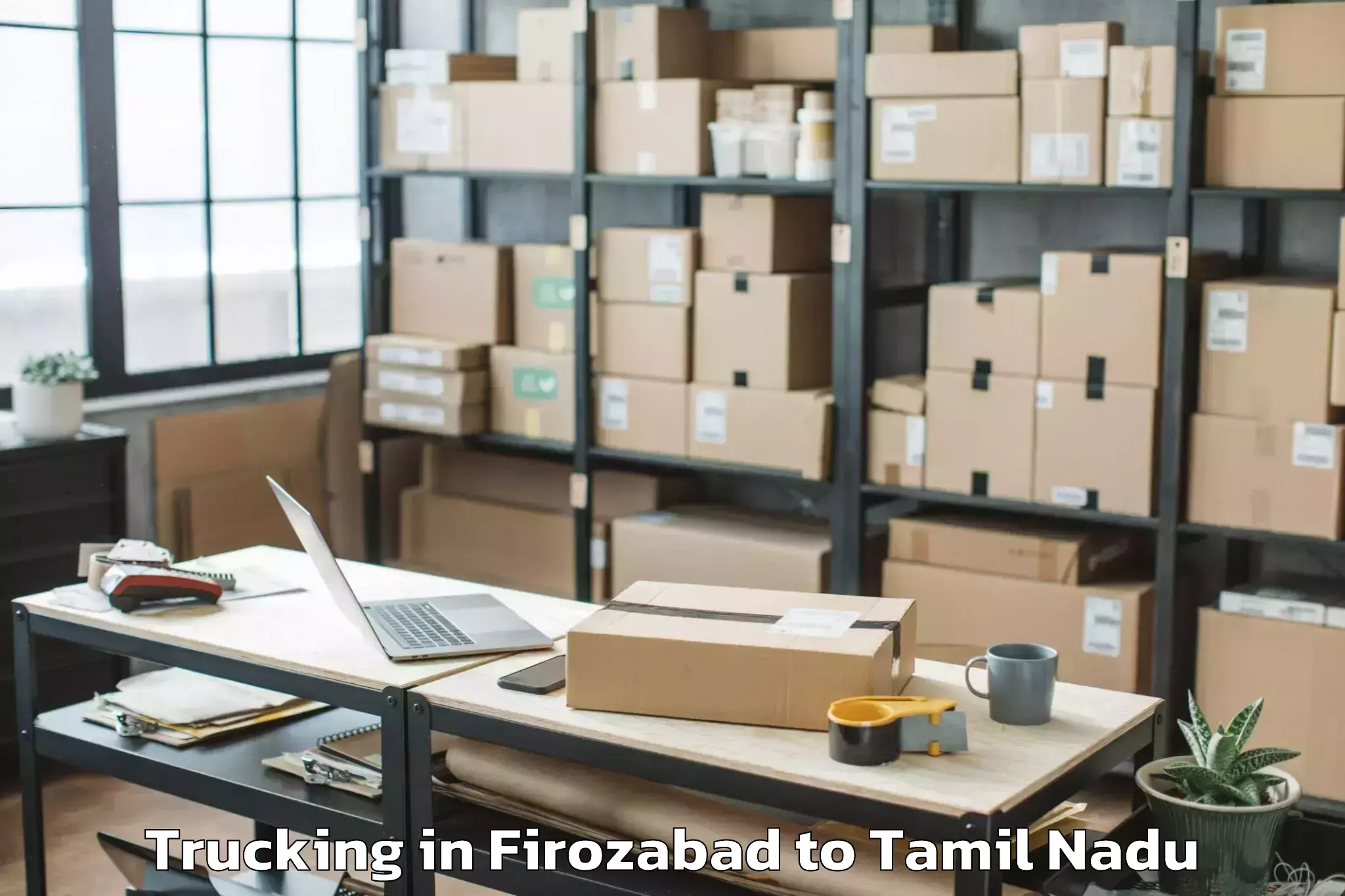 Book Firozabad to Shenkottai Trucking Online